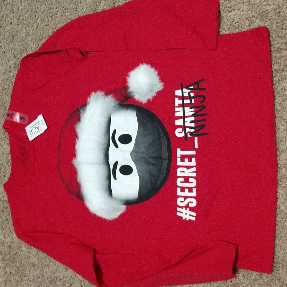NEW Boys TCP Christmas Long Sleeve Shirt Size Medium (7/8)